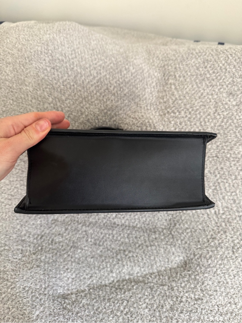 Jacquemus Black Leather Mini Top-Handle Bag with Gold Logo - Picture 8 of 12